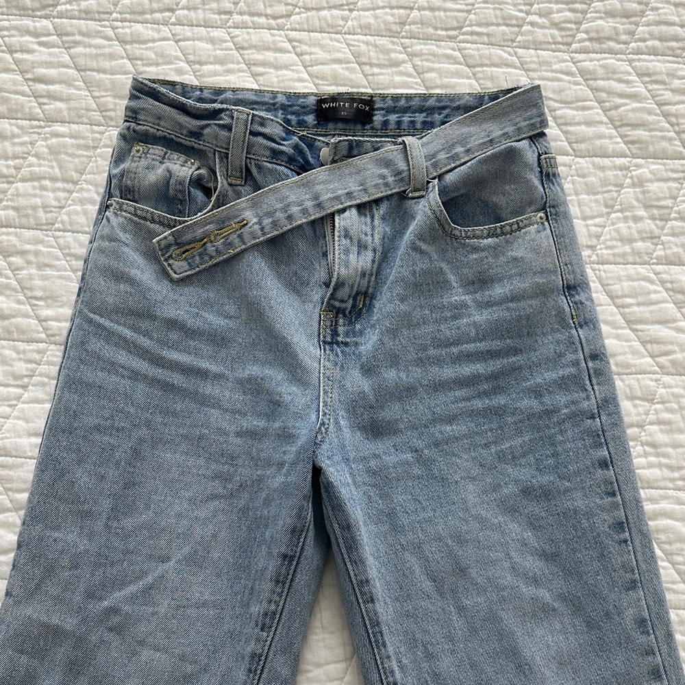 White Fox Boutique Light Blue Straight Leg Jeans